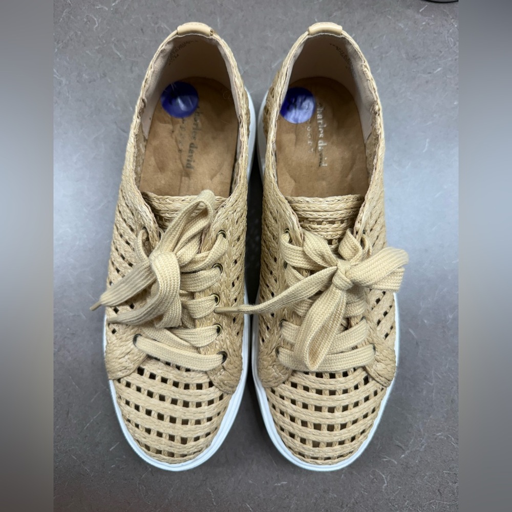 Charles David Tan Woven Sneakers